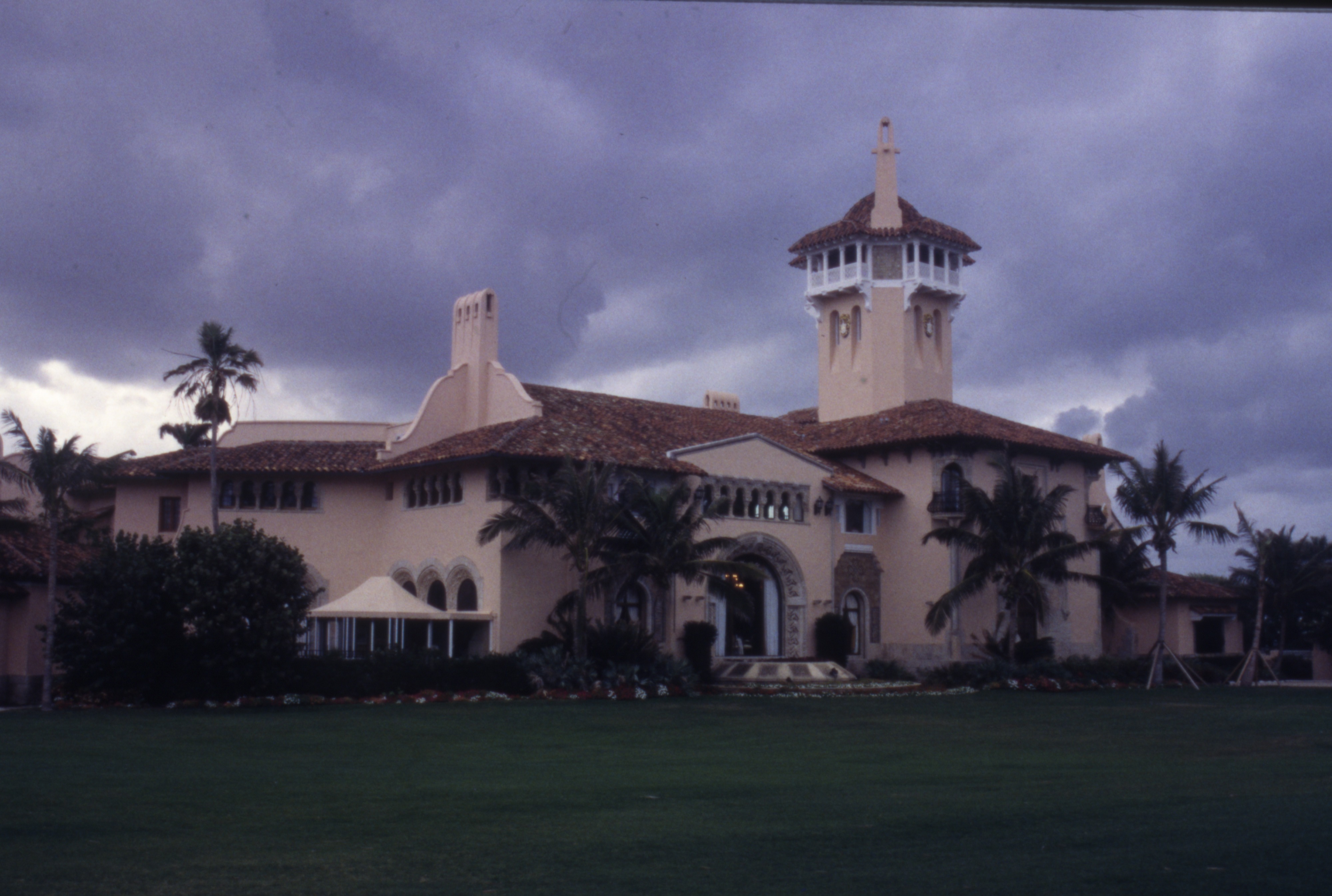 Exterior of Mar-a-Lago in Palm Beach, Florida