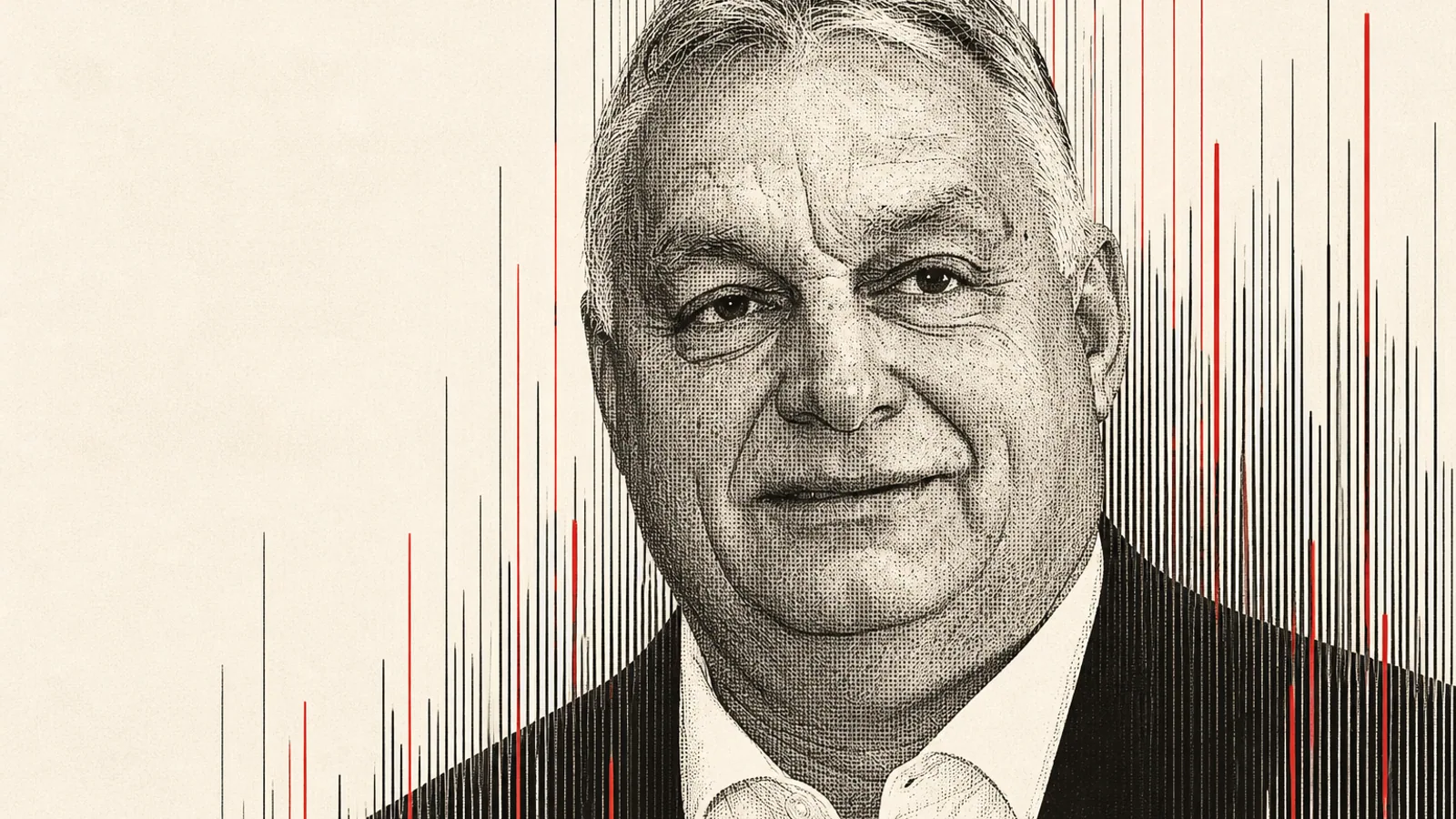 Viktor Orbán rendered in the Power Grab vertical-bar treatment