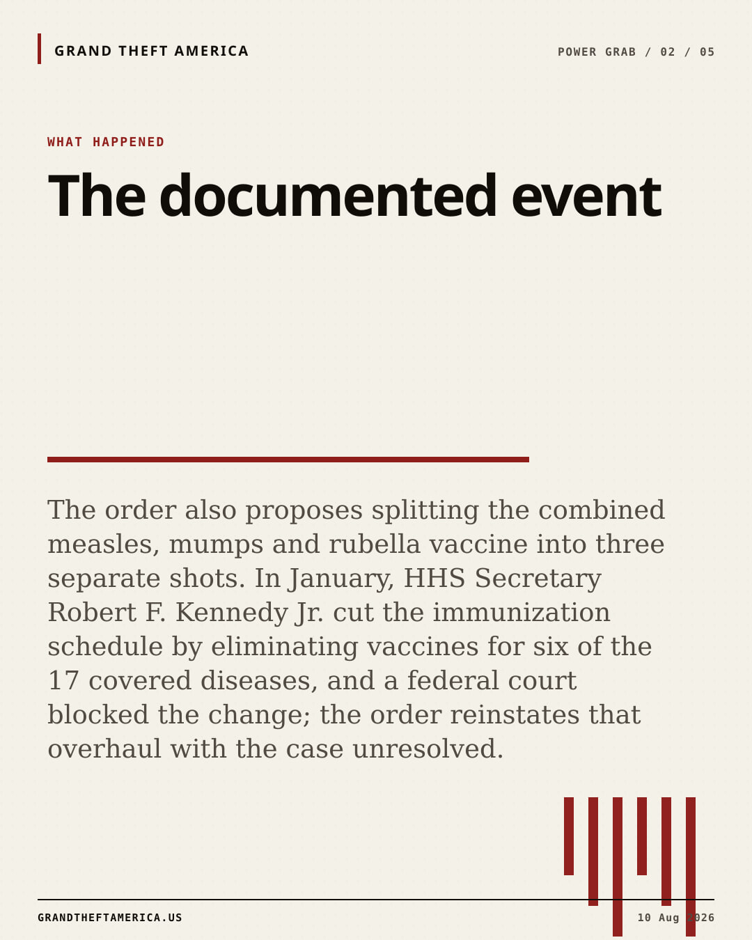 What happened slide for An executive order reinstates a court-blocked policy mid-case
